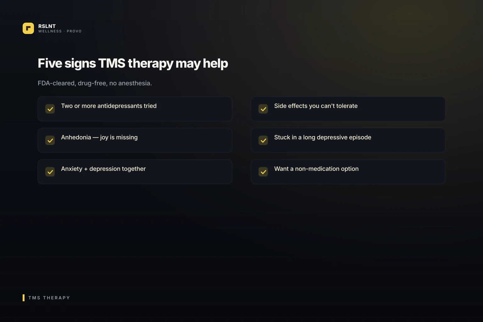 MagVenture TMS chair, Cool B70 coil, and MagPro R30 for signs you need TMS therapy