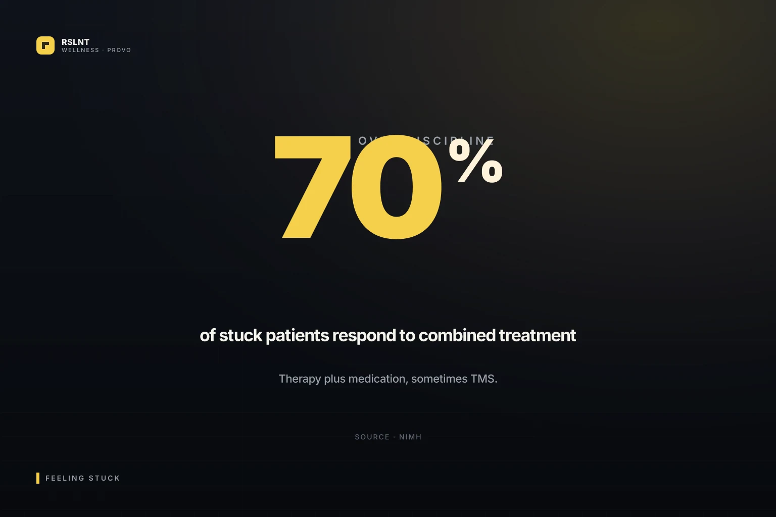 RSLNT Wellness clinical visual for i feel stuck and i can't snap out of it. care in Provo