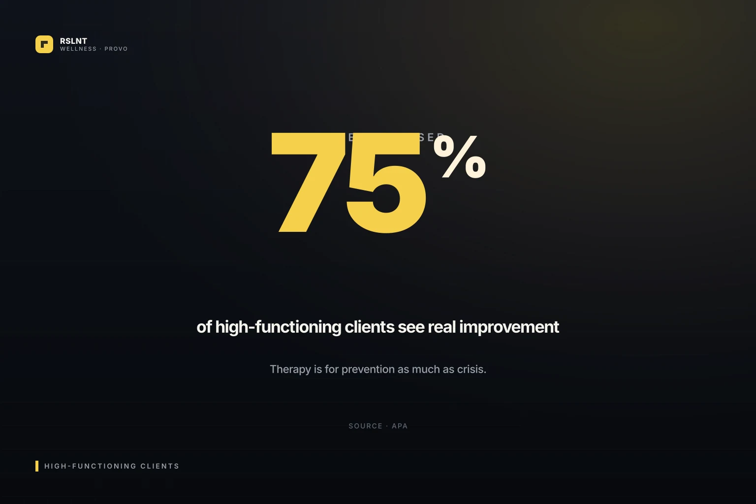 RSLNT Wellness clinical visual for is therapy worth it if i am high functioning care in Provo