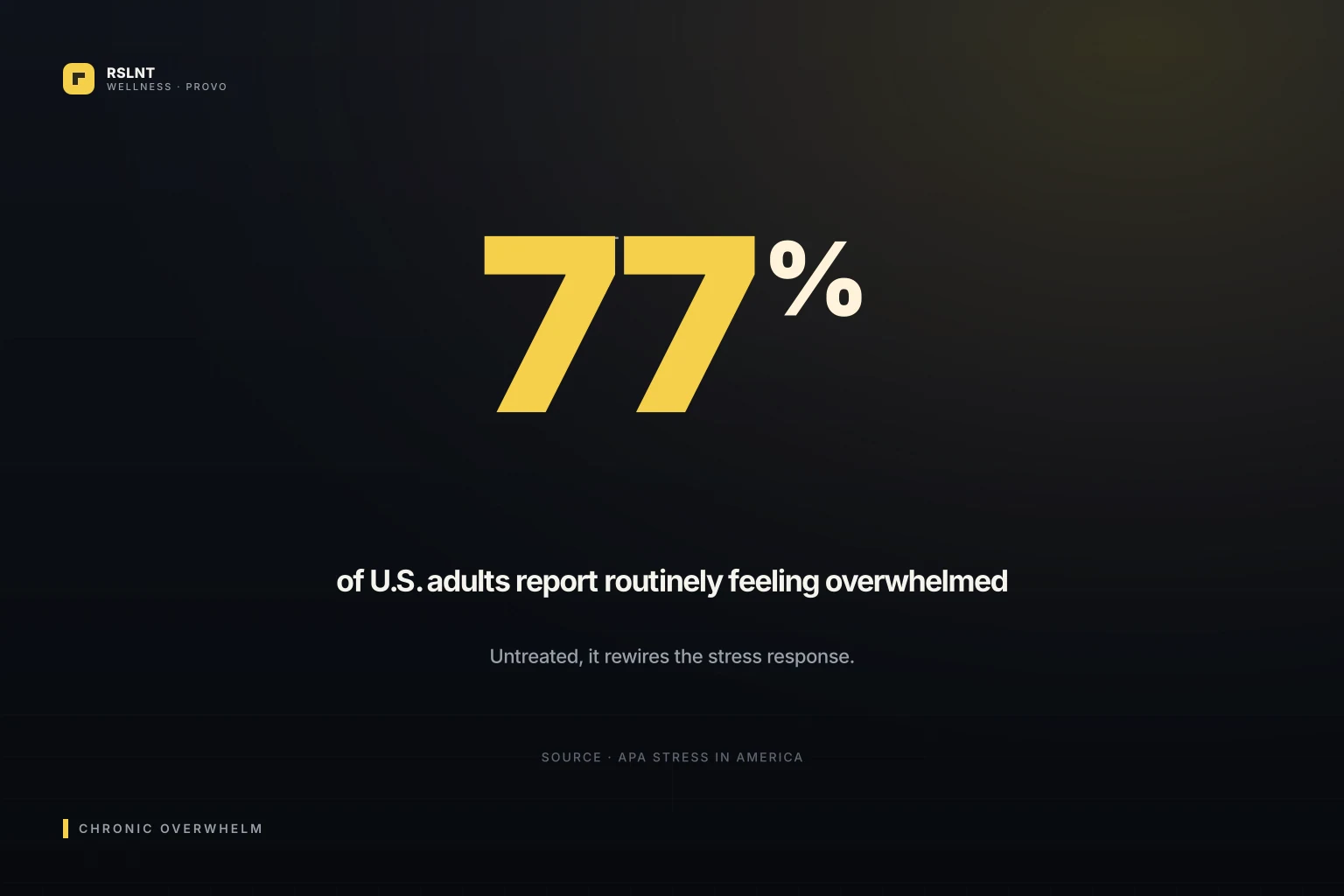 RSLNT Wellness clinical visual for why do i feel overwhelmed by everything care in Provo